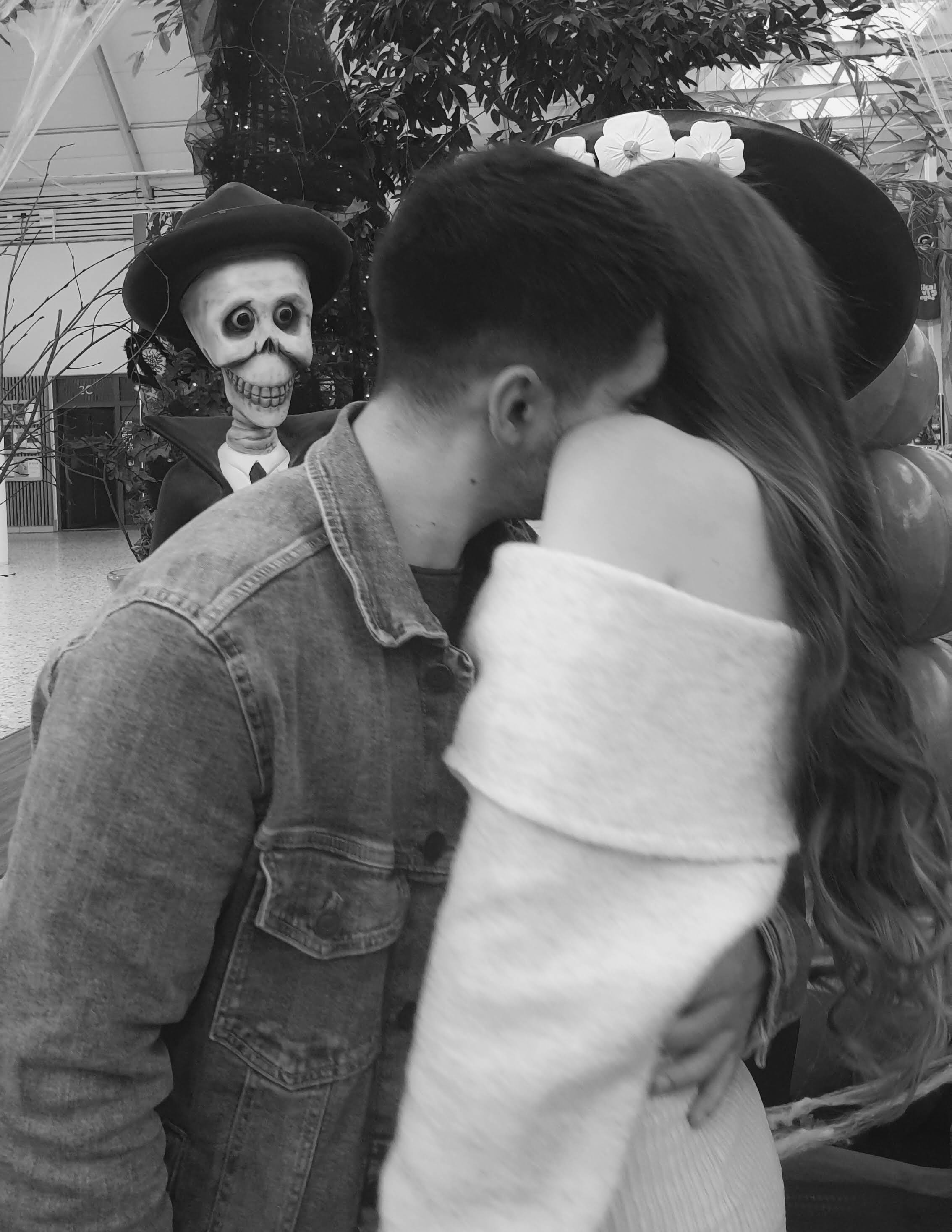 Couple about to kiss